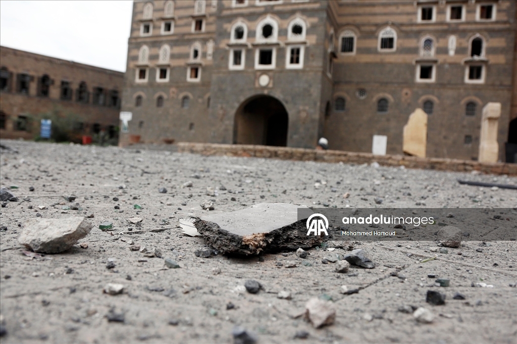 İsrail ordusunun Yemen'e düzenlediği saldırıda Yemen Ulusal Müzesi hasar gördü