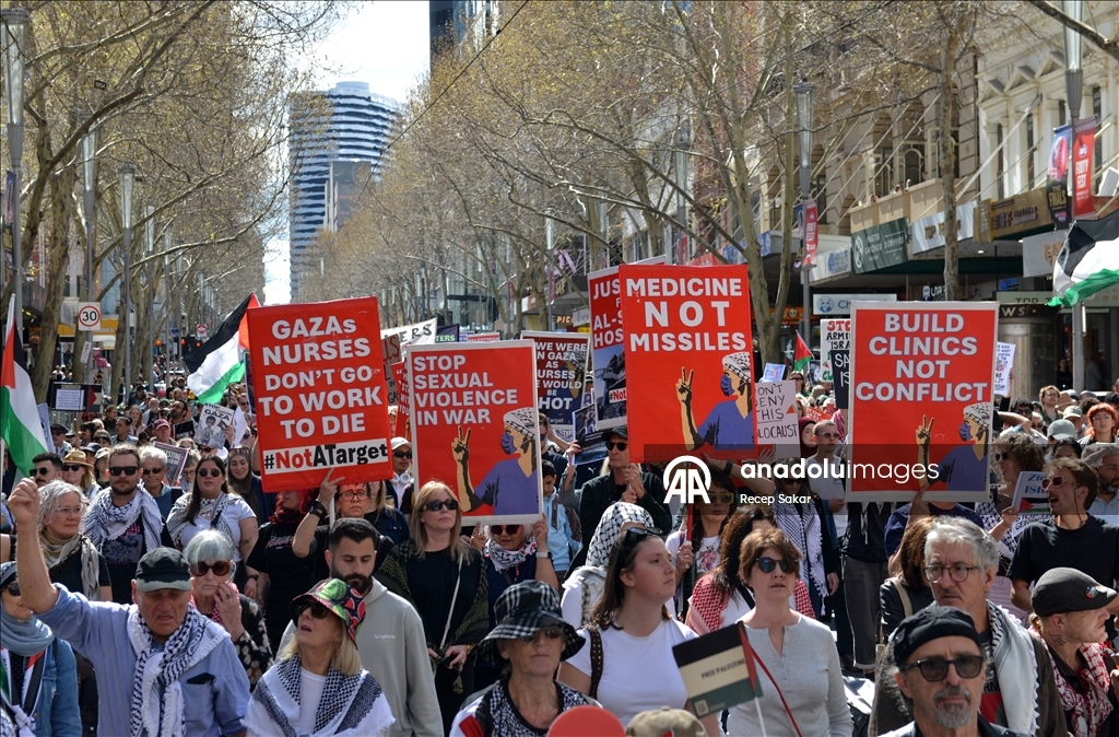 Avustralyalılar 100  haftadır Gazze için yürüyor