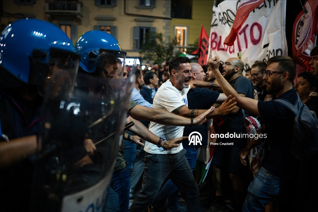 В Италии полиция вмешалась в протесты в поддержку Палестины