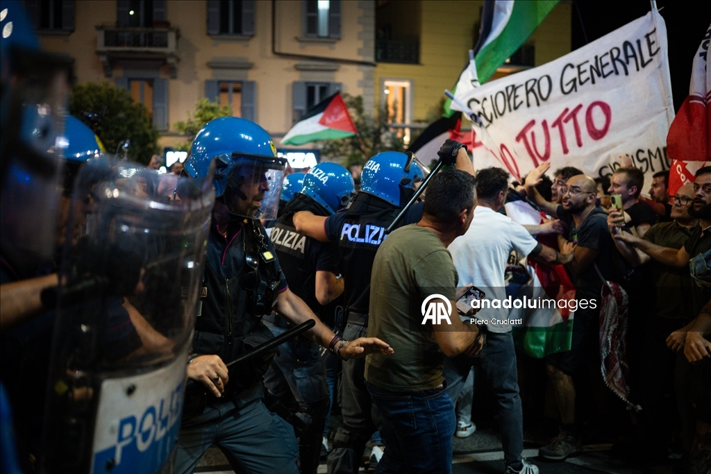 В Италии полиция вмешалась в протесты в поддержку Палестины