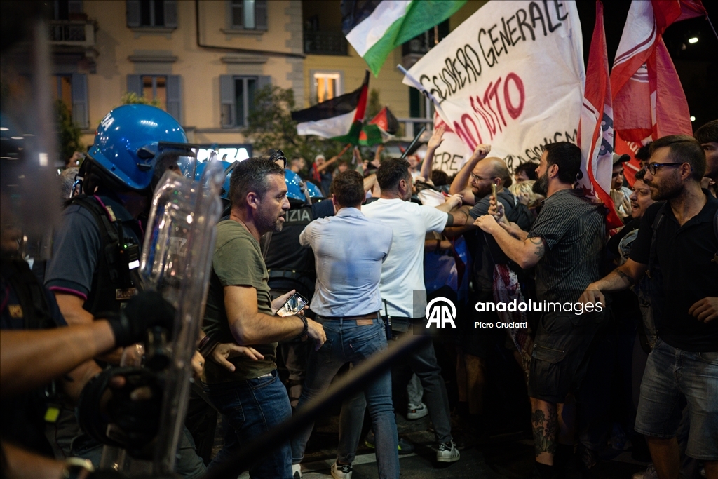 В Италии полиция вмешалась в протесты в поддержку Палестины