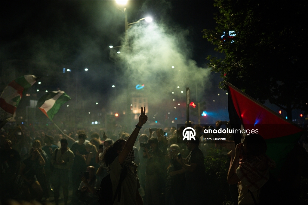 В Италии полиция вмешалась в протесты в поддержку Палестины
