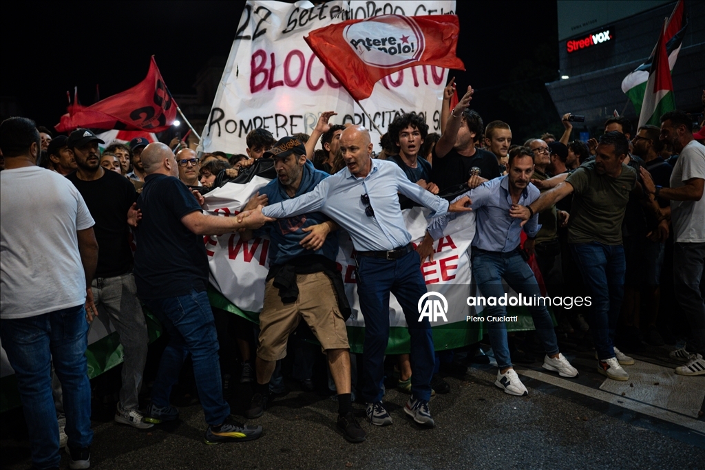 В Италии полиция вмешалась в протесты в поддержку Палестины