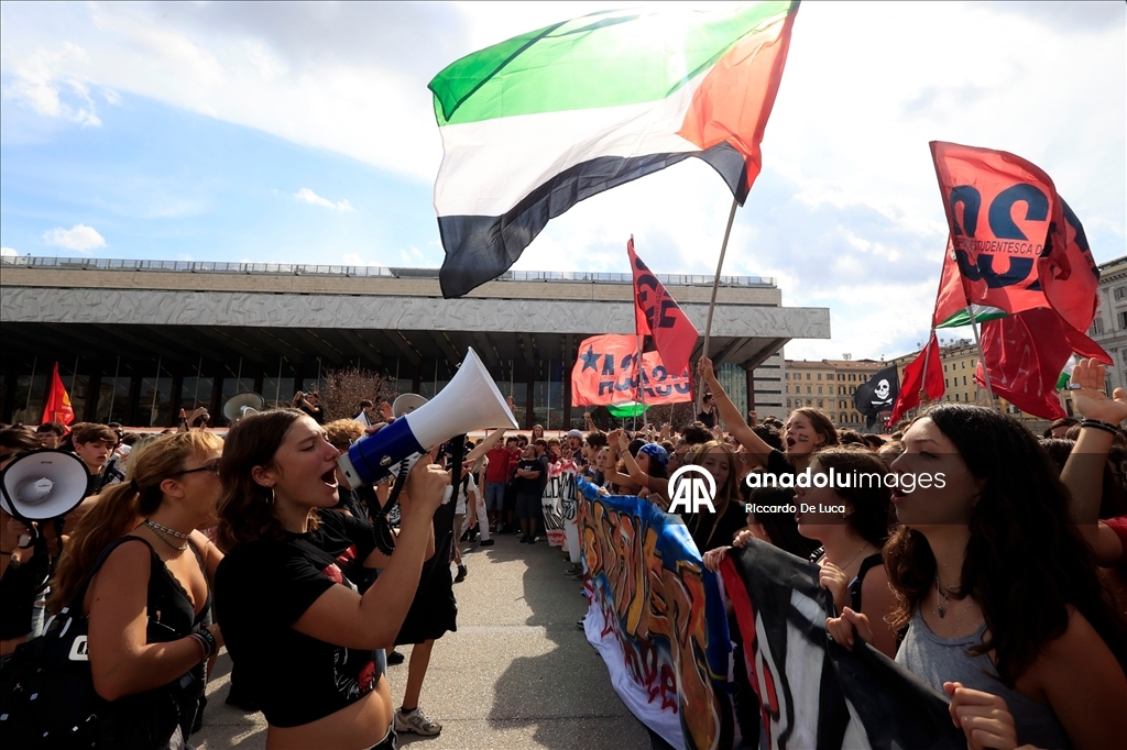 İtalya'da Gazze için genel greve gidildi