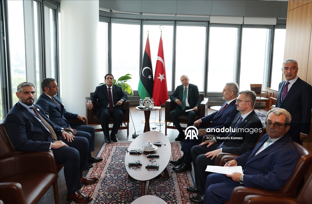 Cumhurbaşkanı Erdoğan, Libya Başkanlık Konseyi Başkanı Muhammed el-Menfi'yi kabul etti