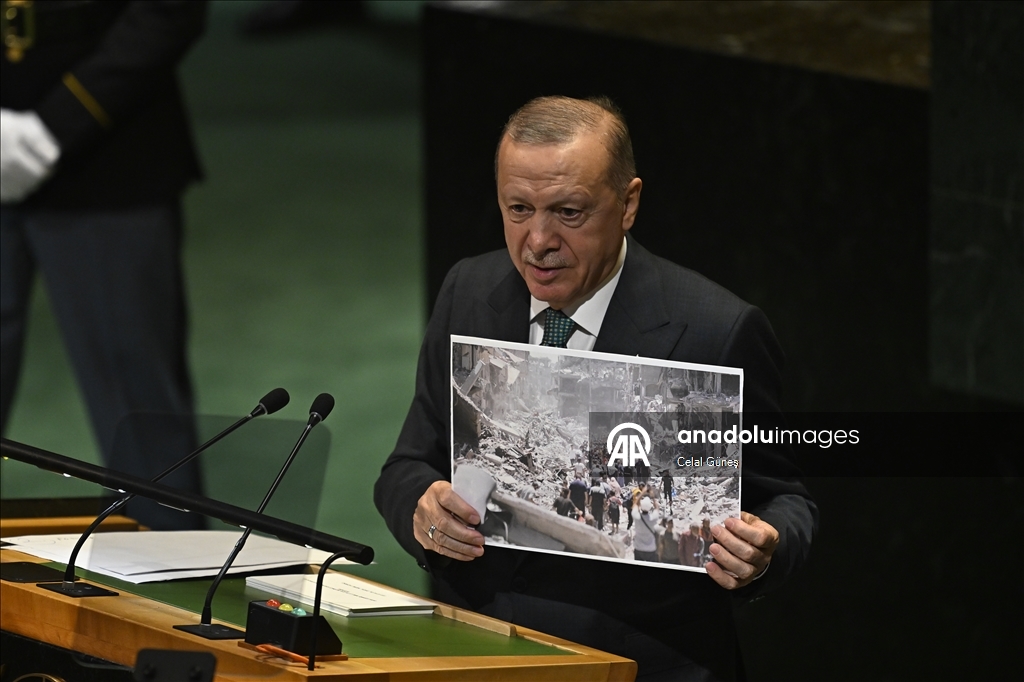 Turkish President Erdogan attends the United Nations General Assembly