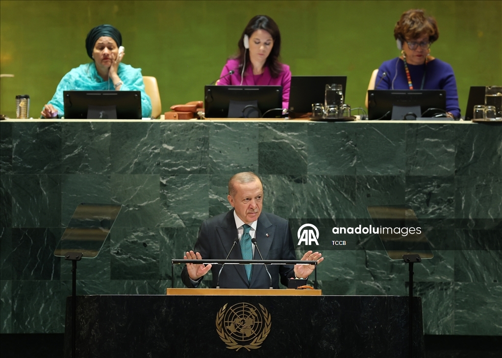 Cumhurbaşkanı Erdoğan, Birleşmiş Milletler 80. Genel Kurulu'na hitap etti