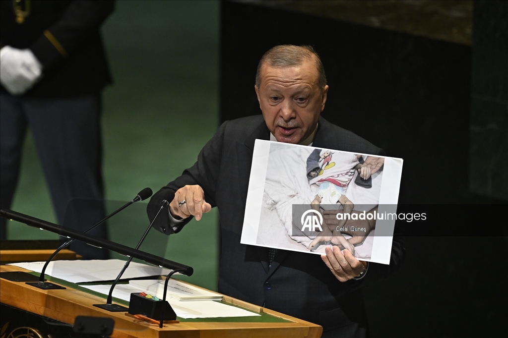 Turkish President Erdogan attends the United Nations General Assembly