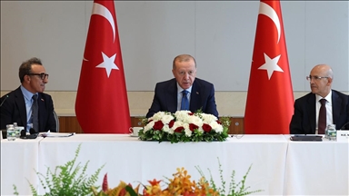 Cumhurbaşkanı Erdoğan, Türkiye-ABD İş Konseyi Başkanı Ulukaya ve ABD'li üst düzey şirket yöneticileriyle görüştü