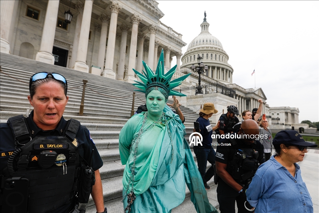 У здания Конгресса США прошла акция в поддержку Палестины