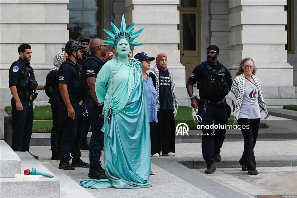 У здания Конгресса США прошла акция в поддержку Палестины
