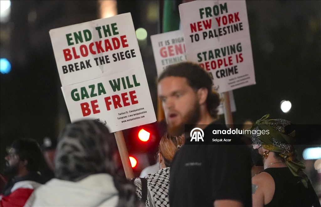 Pro-Palestinian Americans protest Netanyahu in New York