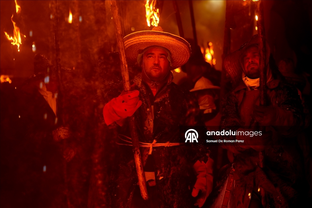 Residents of Mayorga celebrate El Vitor Festival in Spain