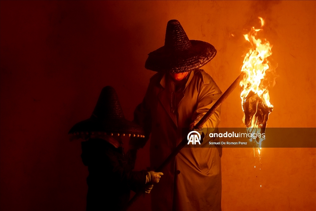 Residents of Mayorga celebrate El Vitor Festival in Spain