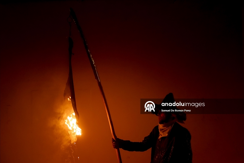 Residents of Mayorga celebrate El Vitor Festival in Spain