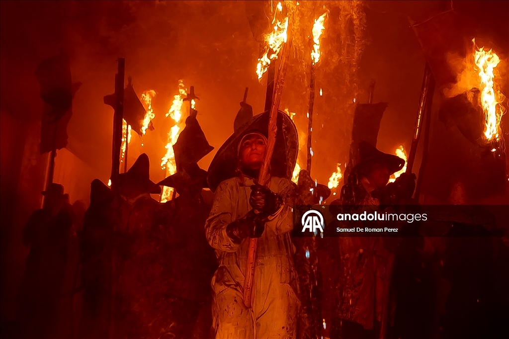 Residents of Mayorga celebrate El Vitor Festival in Spain
