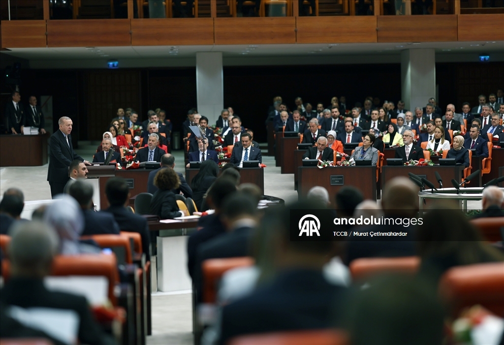 Cumhurbaşkanı Erdoğan, TBMM'de Genel Kurul'a hitap etti
