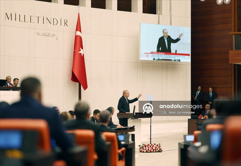 Cumhurbaşkanı Erdoğan, TBMM'de Genel Kurul'a hitap etti