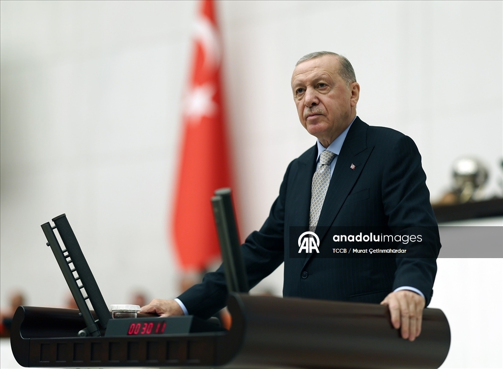 Cumhurbaşkanı Erdoğan, TBMM'de Genel Kurul'a hitap etti