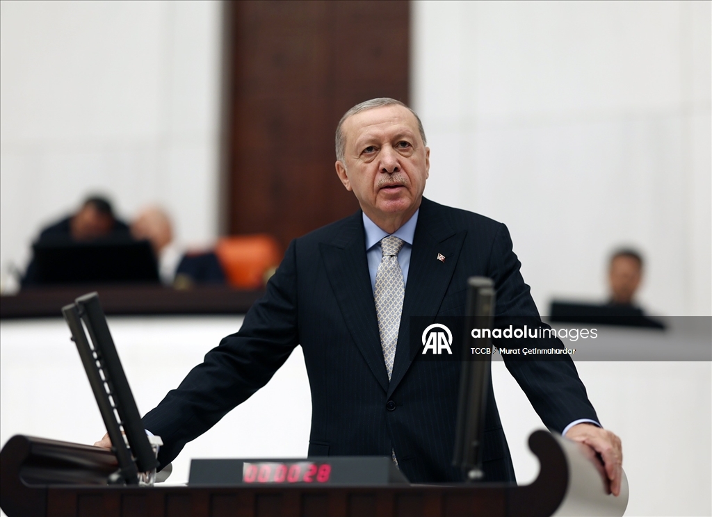 Cumhurbaşkanı Erdoğan, TBMM'de Genel Kurul'a hitap etti