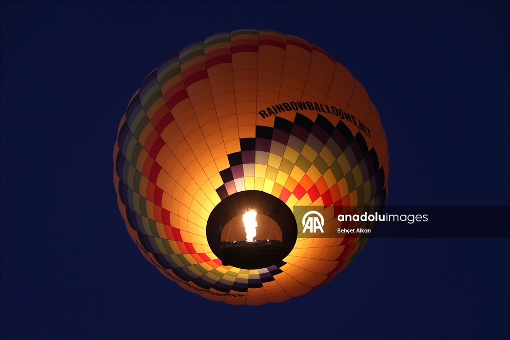 Hot air balloons add color to the valleys in Cappadocia