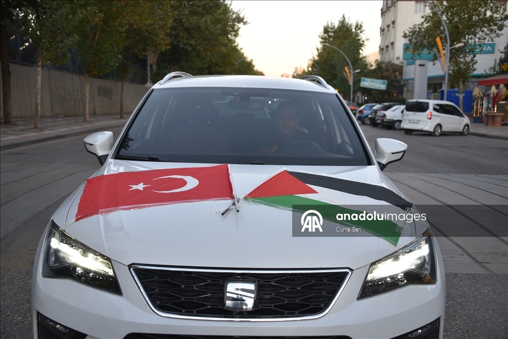 Şanlıurfa'da oluşturulan konvoyla Küresel Sumud Filosu'na yönelik saldırıya tepki gösterildi