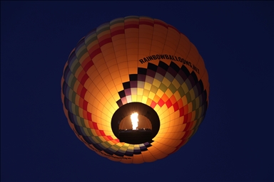 Hot air balloons add color to the valleys in Cappadocia