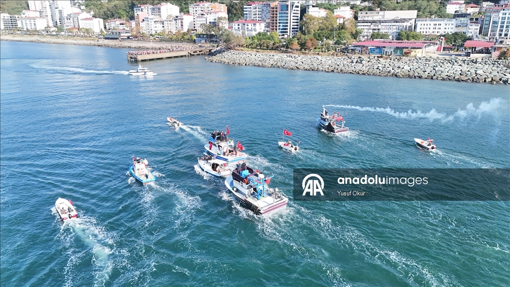 Küresel Sumud Filosu'na destek için Karadeniz'e açıldılar