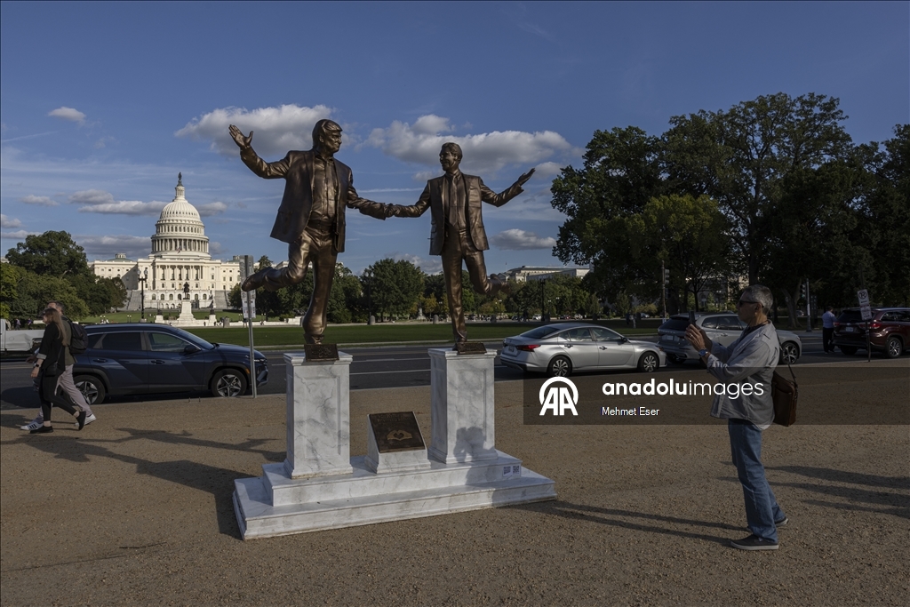 В Вашингтоне вновь появился памятник Трампу и Эпштейну
