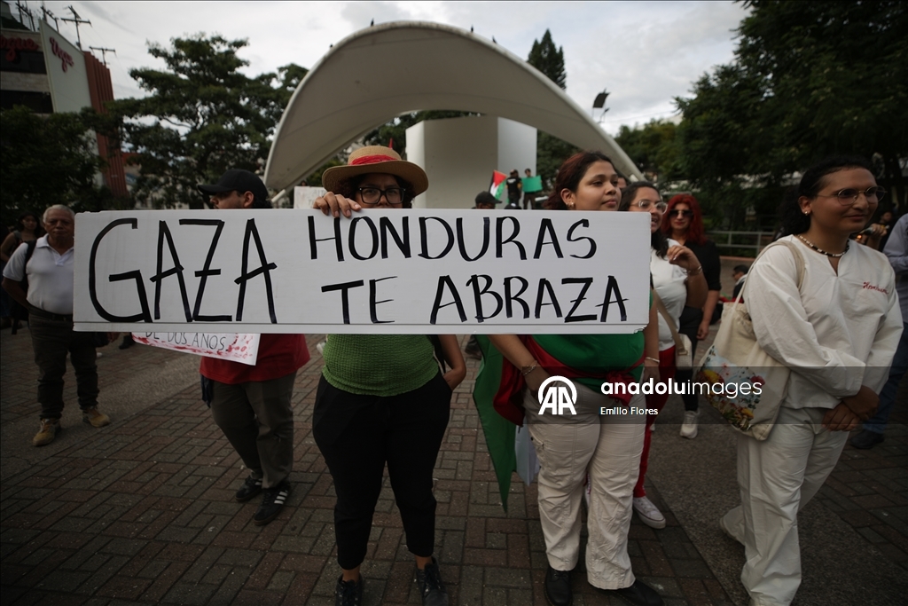 Honduras'ta Küresel Sumud Filosu’na destek gösterisi düzenlendi