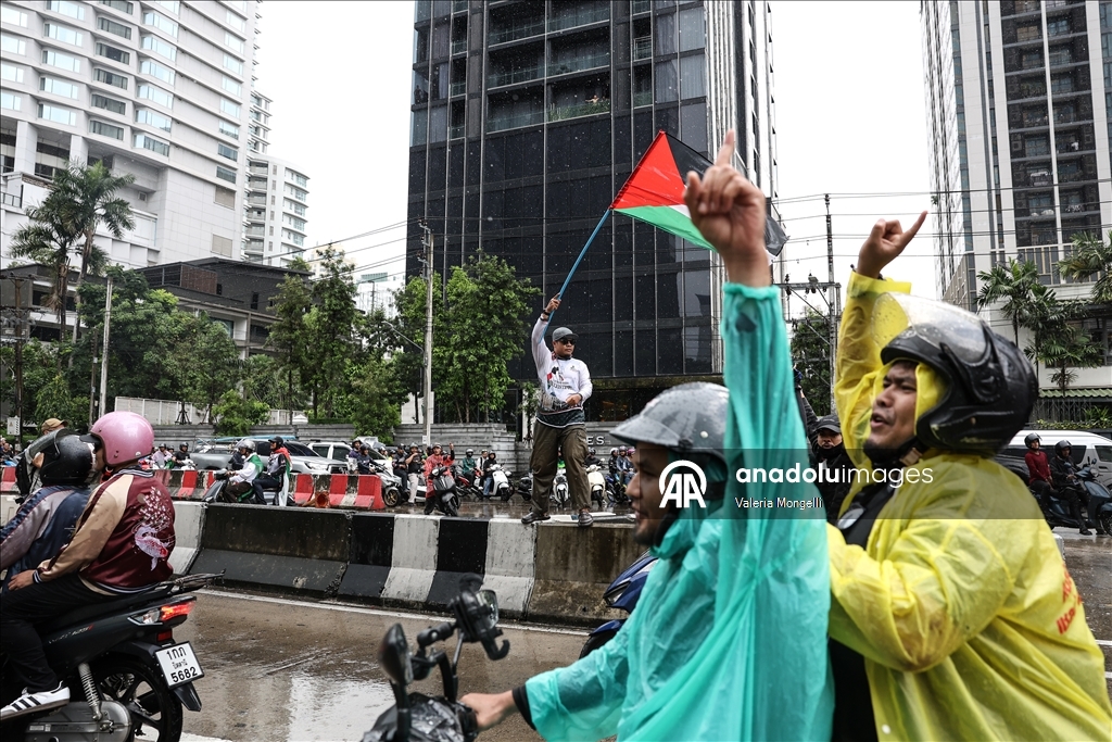 Bangkok'da Filistin'e destek gösterisi düzenlendi