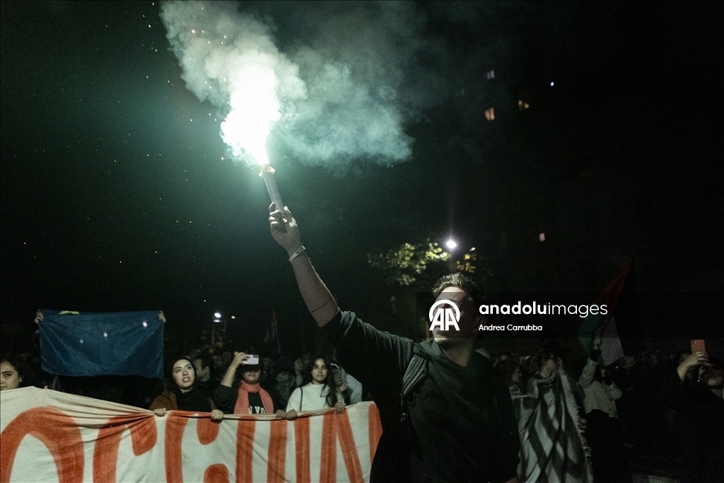 İtalya'da Küresel Sumud Filosu’na destek gösterisi düzenlendi