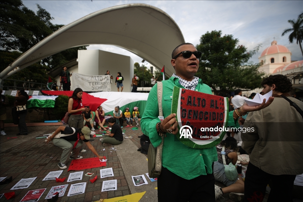 Honduras'ta Küresel Sumud Filosu’na destek gösterisi düzenlendi