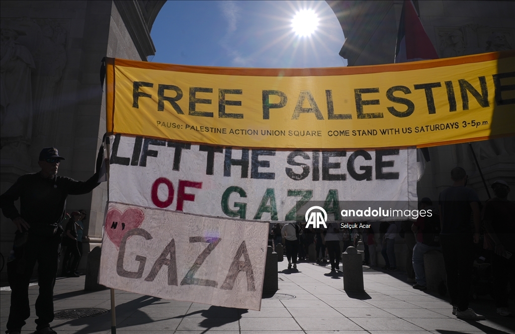 New York’ta Filistin’le dayanışma gösterisi düzenlendi 1