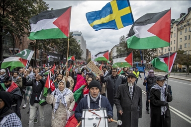 Li Stockholmê ji bo Xezeyê xwepêşandina piştgiriyê hat lidarxistin