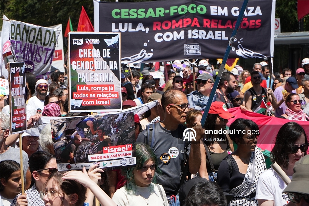 В Сан-Паулу прошли протесты против нападений Израиля на Газу