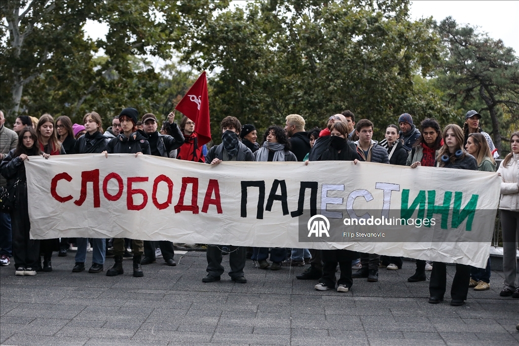 В Сербии прошла демонстрация, чтобы привлечь внимание к геноциду, который Израиль ведет в Газе уже два года