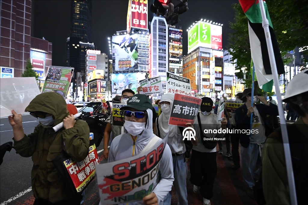 Tokyo'da Filistin yanlısı gösteri düzenlendi