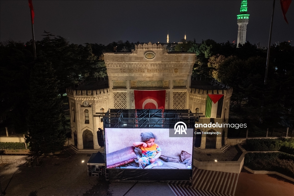 İstanbul Üniversitesinden Filistin'deki insanlık dramına dikkati çeken etkinlik