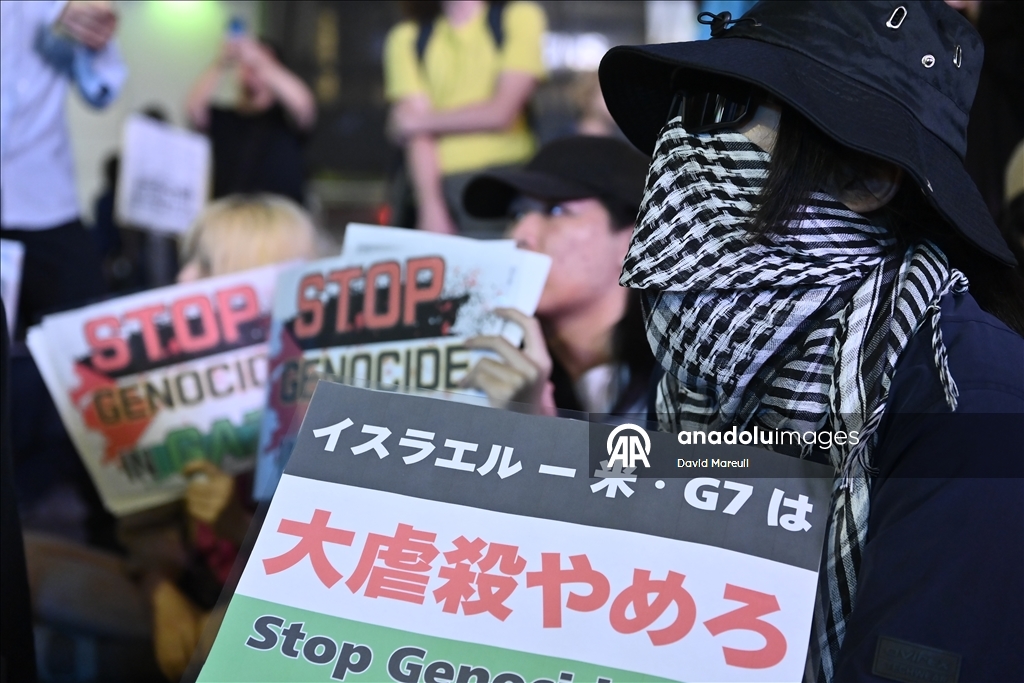 Tokyo'da Filistin yanlısı gösteri düzenlendi