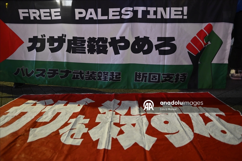 Tokyo'da Filistin yanlısı gösteri düzenlendi