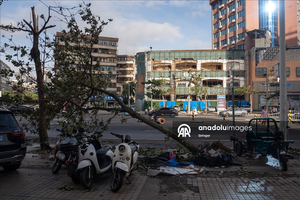 Çin'in Guangdong eyaletinde Tayfun Matmo etkili oldu