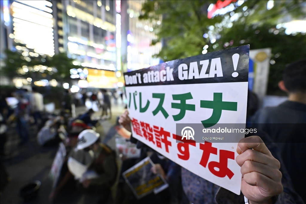 Tokyo'da Filistin yanlısı gösteri düzenlendi