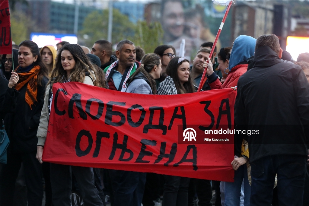 В Сербии прошла демонстрация, чтобы привлечь внимание к геноциду, который Израиль ведет в Газе уже два года