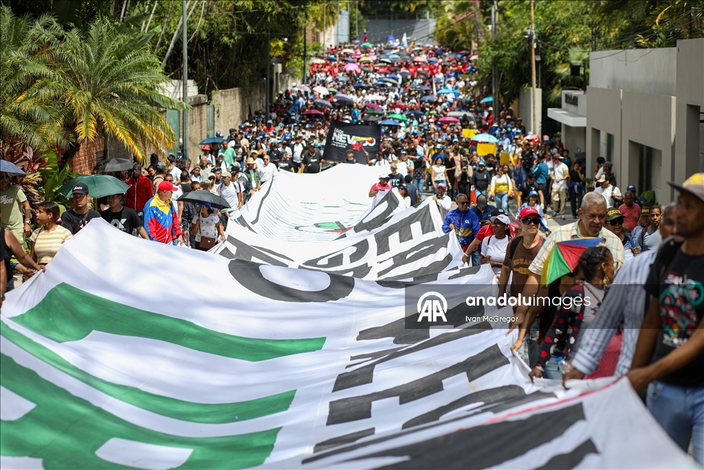 Caracas'ta Filistin’e destek gösterisi