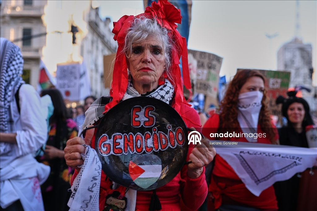 Buenos Aires’te Filistin’e destek yürüyüşü