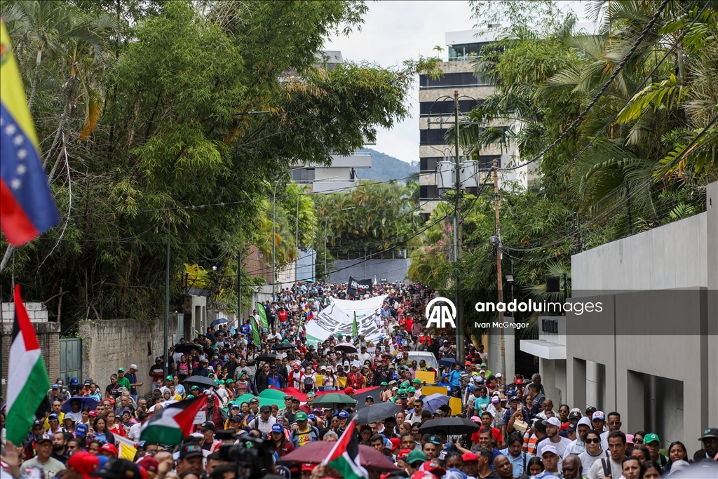 Caracas'ta Filistin’e destek gösterisi
