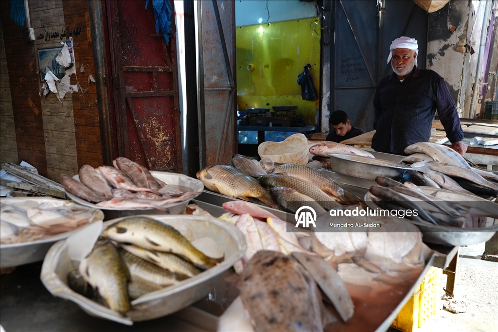 Basra'da balık pazarı