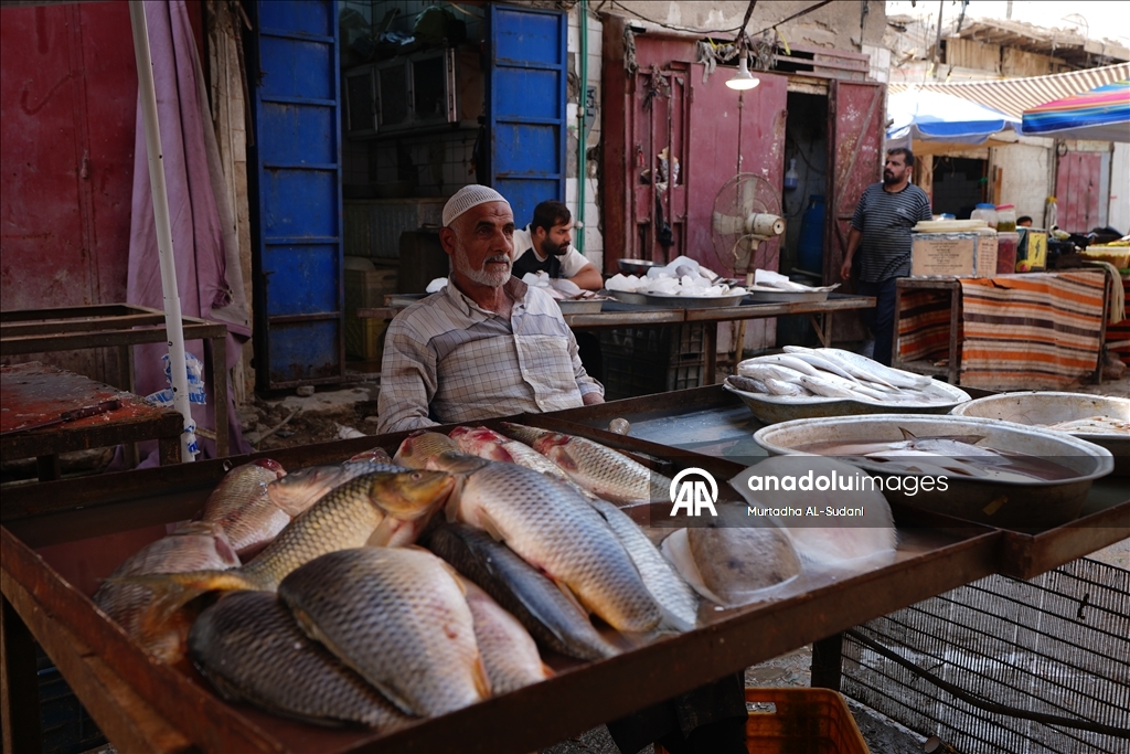 Basra'da balık pazarı