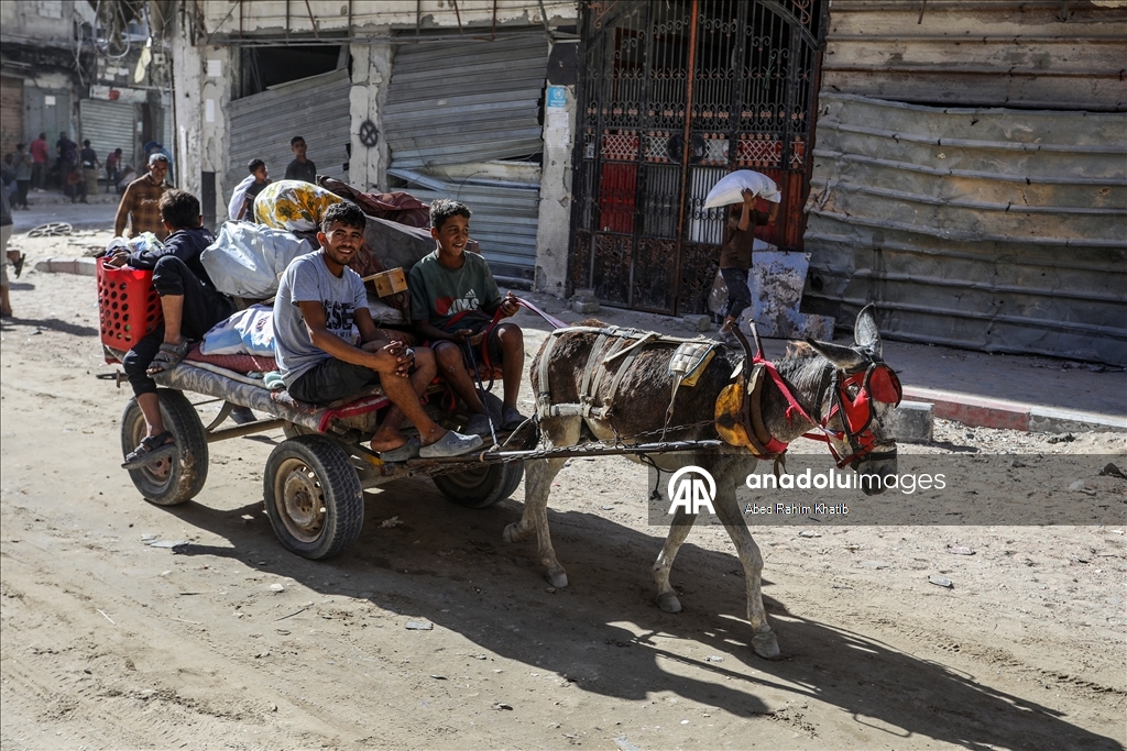 هزاران فلسطینی پس از اجرای آتشبس در غزه شروع به بازگشت به منازل خود کردند